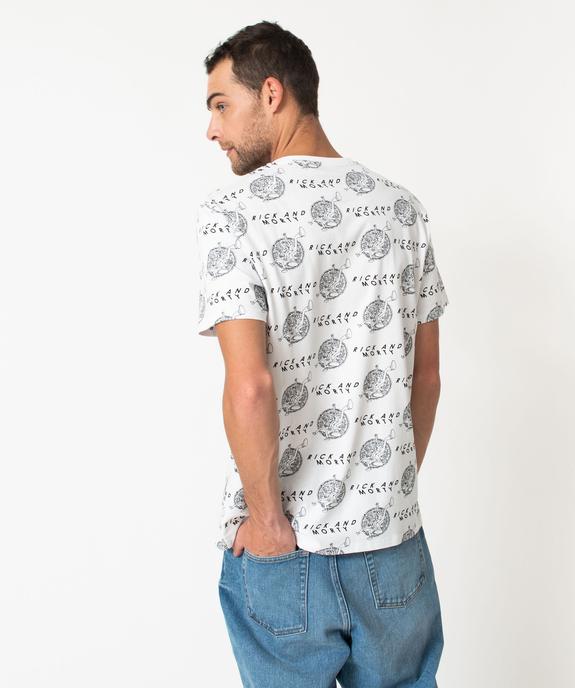 Tee-shirt manches courtes imprimé all over homme - Rick & Morty vue3 - RICK ET MORTY - GEMO