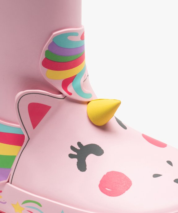 Bottes de pluie fille en caoutchouc fantaisie licorne vue7 - LOVELY WINGS - GEMO