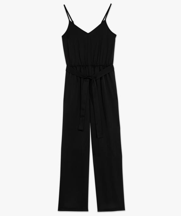 Combinaison pantalon satinée à fines bretelles femme vue4 - GEMO(FEMME PAP) - GEMO