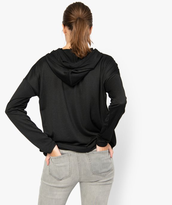 Sweat femme bimatière à capuche vue3 - FOLLOW ME - GEMO