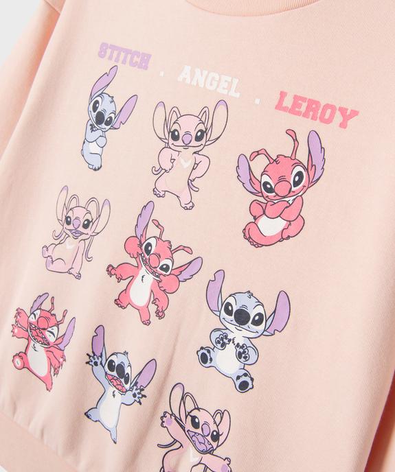 Sweat molletonné avec motif Stitch fille - Disney vue2 - LILO & STITCH - GEMO