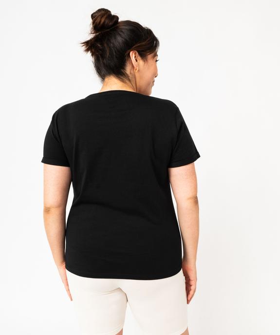 Tee-shirt à manches courtes avec message femme grande taille vue3 - GEMO 4G GT - GEMO
