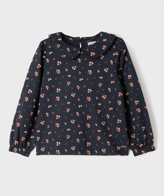 Chemise fleurie à col Claudine fille - LuluCastagnette vue1 - LULUCASTAGNETTE - GEMO