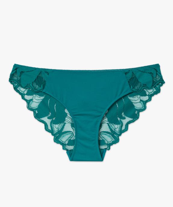 Culotte microfibre avec dos en dentelle femme vue4 - GEMO(HOMWR FEM) - GEMO