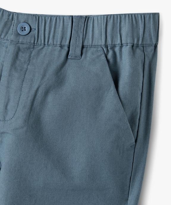 Pantalon coupe regular avec taille élastique garçon vue6 - GEMO (JUNIOR) - GEMO