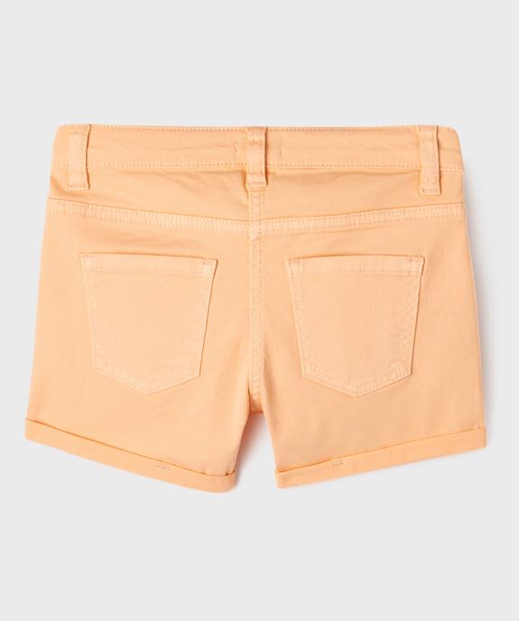 Short en coton stretch avec revers fille vue10 - GEMO (JUNIOR) - GEMO