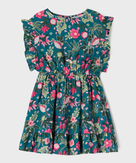 Robe à volants à motifs fleuris fille vue1 - GEMO 4G FILLE - GEMO