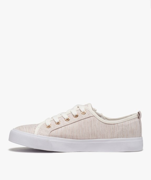 Tennis femme en toile avec double fermeture lacets et zip vue3 - GEMO (SPORTSWR) - GEMO