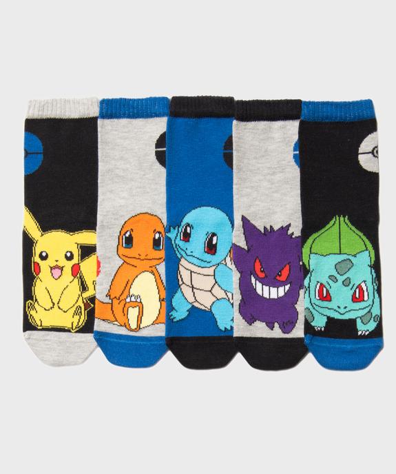 Chaussettes hautes imprimées garçon (lot de 5) - Pokémon vue1 - POKEMON - GEMO