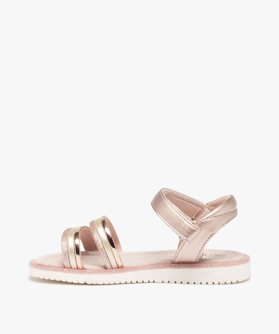 Sandales fille à brides brillantes et pailletées vue3 - GEMO (ENFANT) - GEMO