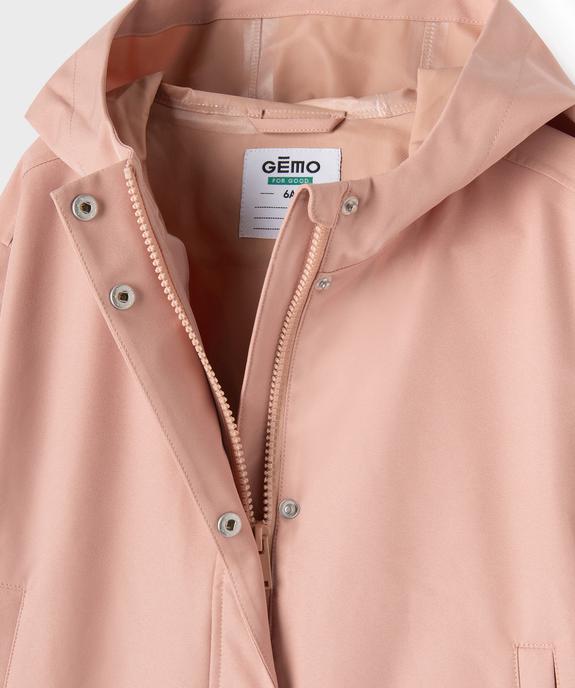 Blouson à capuche léger déperlant fille vue2 - GEMO (ENFANT) - GEMO