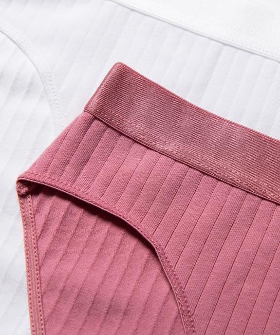 Culottes en maille côtelée avec ceinture irisée fille (lot de 2) vue2 - GEMO 4G FILLE - GEMO