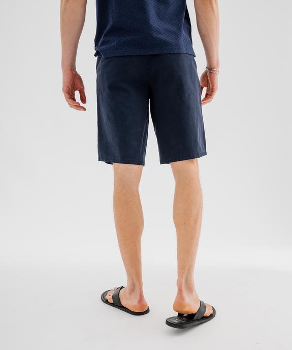 Bermuda chino coupe regular en coton stretch homme vue3 - GEMO 4G HOMME - GEMO