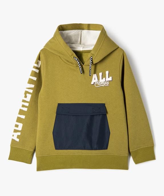 Sweat à capuche et poche colorée garçon - Camps United vue2 - CAMPS - GEMO