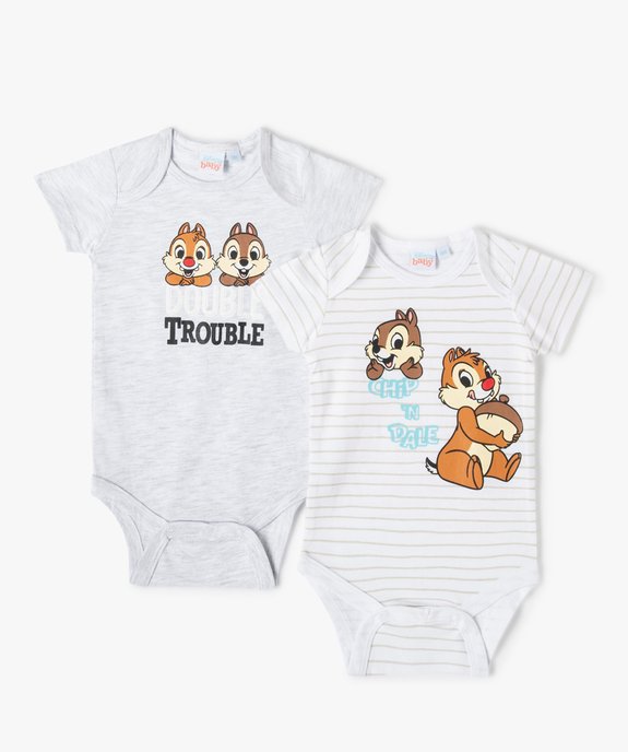 Bodies bébé manches courtes Tic & Tac - Disney (lot de 2) vue1 - DISNEY DTR - GEMO