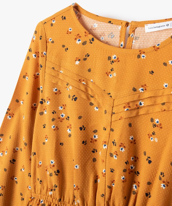 Robe fluide à manches longues fille - LuluCastagnette vue3 - LULUCASTAGNETTE - GEMO