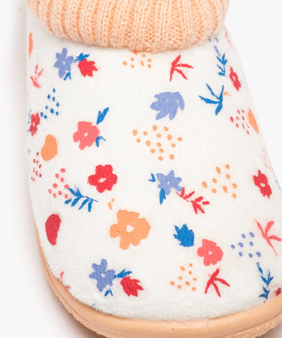 Chaussons bébé fille en velours imprimé et col chaussette vue6 - GEMO (ENFANT) - GEMO