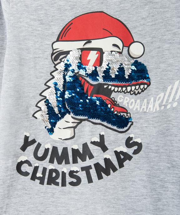 Tee-shirt de Noël garçon imprimé à sequins réversibles vue3 - GEMO (ENFANT) - GEMO