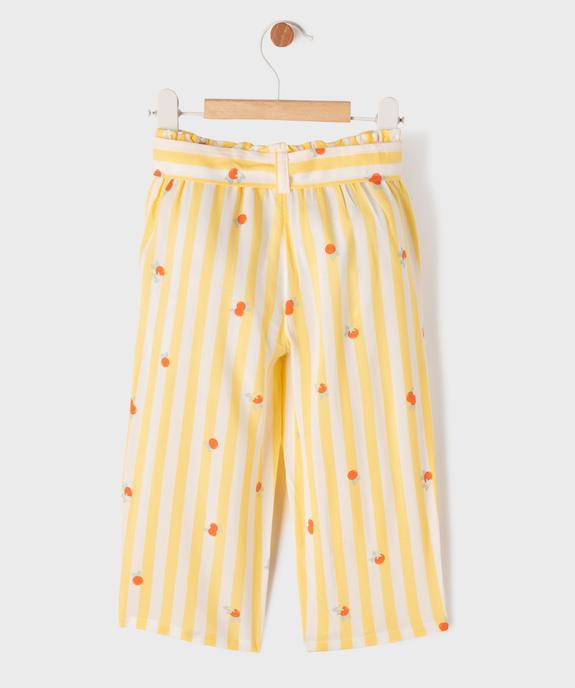 Pantalon fluide à motifs avec taille élastique bébé fille vue3 - GEMO 4G BEBE - GEMO