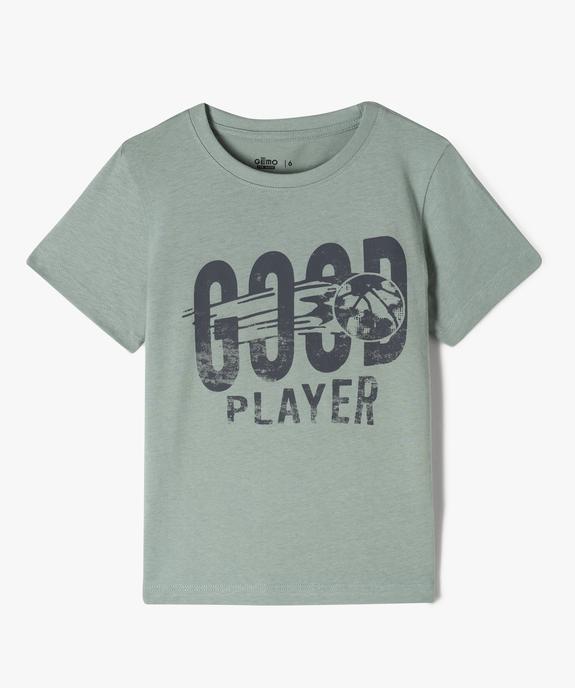 Tee-shirt manches courtes en coton imprimé garçon vue1 - GEMO 4G GARCON - GEMO