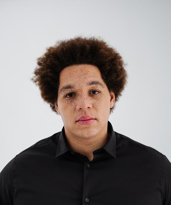 Chemise manches longues coupe droite en coton stretch homme vue12 - GEMO 4G HOMME - GEMO