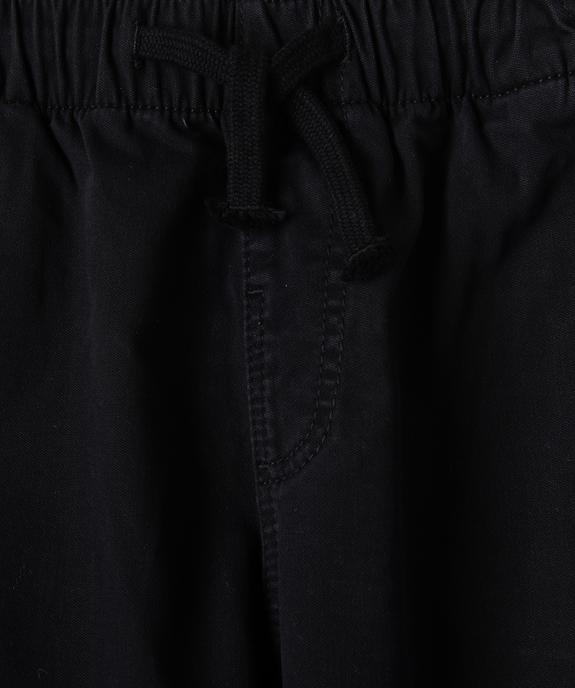 Pantalon en coton stretch avec taille élastique garçon vue3 - GEMO (JUNIOR) - GEMO