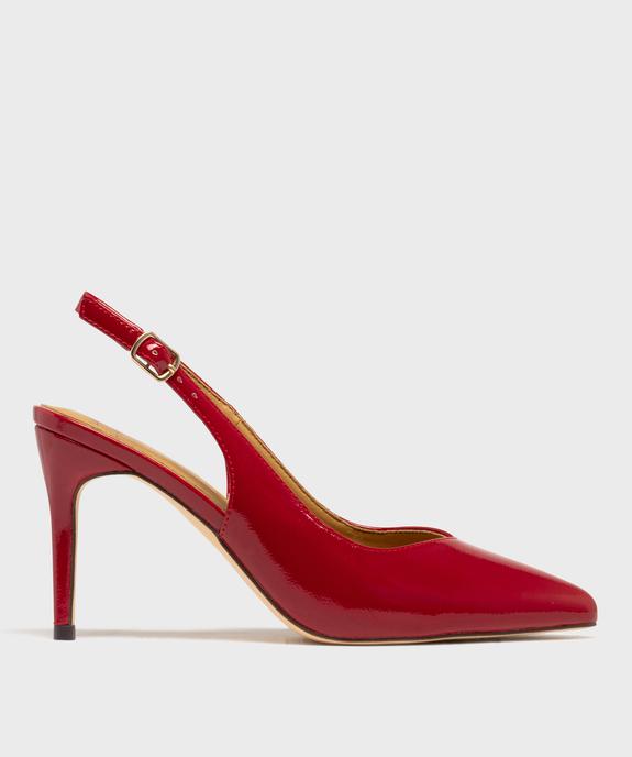 Escarpins sling-back vernis à bout pointu et talon aiguille femme - Valentina Baldano vue1 - VALENTINA BALDA - GEMO