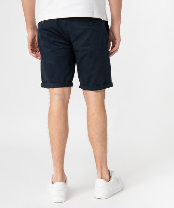 Bermuda homme en toile extensible 5 poches coupe chino vue2 - GEMO (HOMME) - GEMO