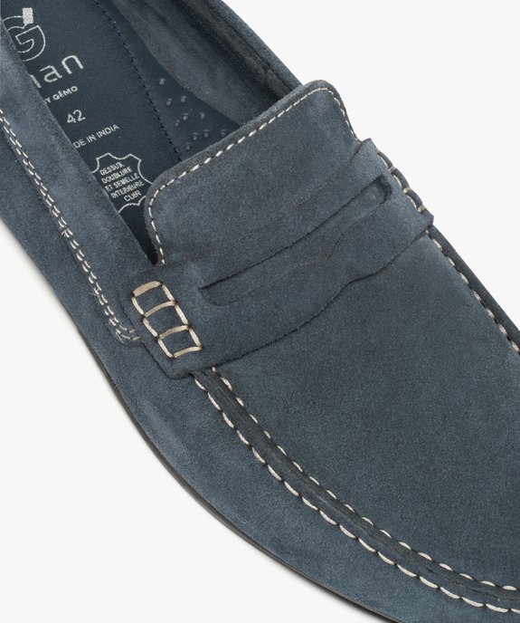 Mocassins homme dessus et intérieur cuir avec surpiqûres vue6 - GEMO (HOMME) - GEMO