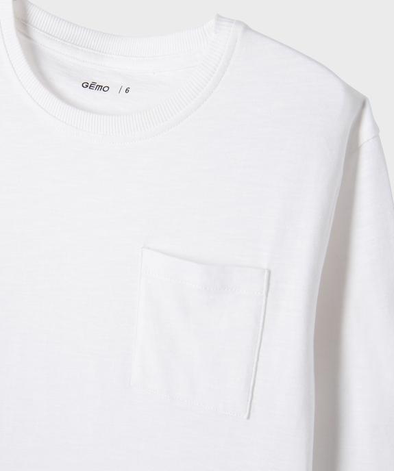 Tee-shirt à manches longues avec poche poitrine garçon vue6 - GEMO (ENFANT) - GEMO