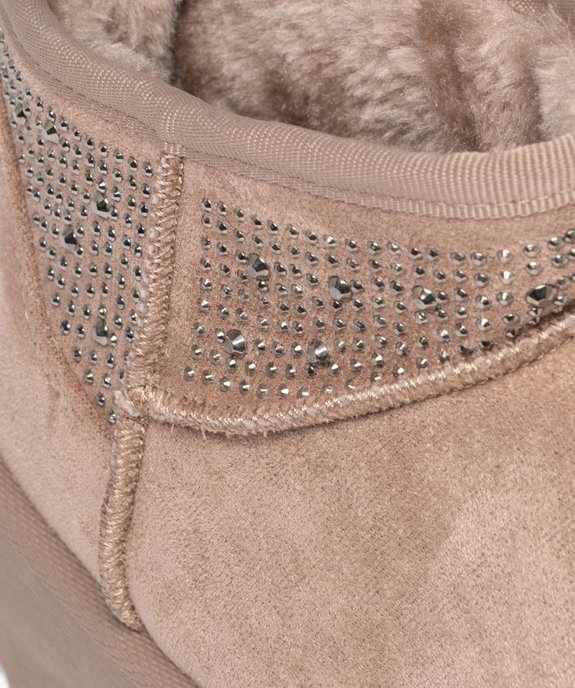 Boots fourrés avec strass et semelle plateforme femme - Claudia Ghizzani vue6 - SANS MARQUE - GEMO