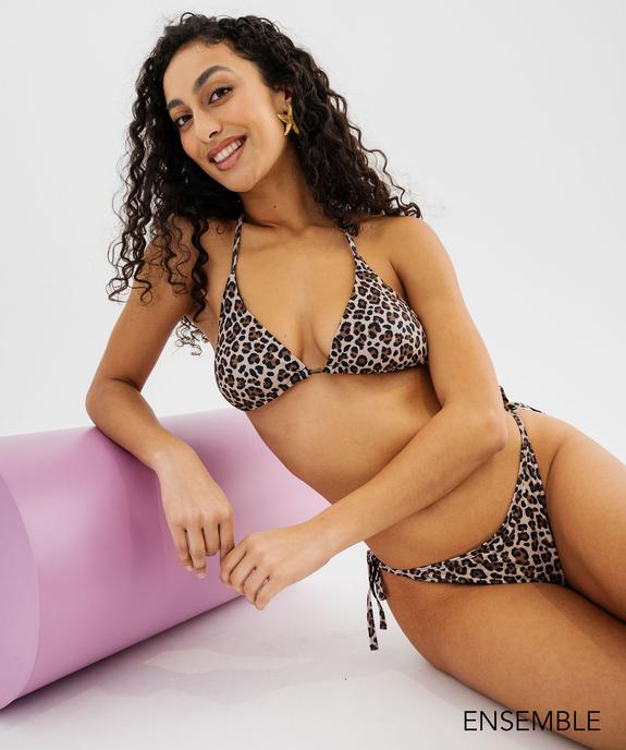 Ensemble de maillot de bain triangle à motifs tachetés pour femme - GEMO
