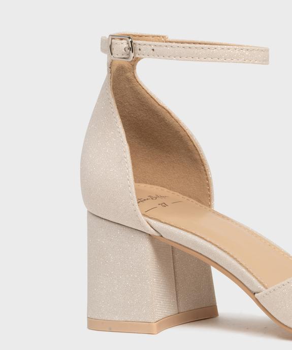 Escarpins pailletés à talon large et bout pointu femme - Valentina Baldano vue6 - VALENTINA BALDA - GEMO