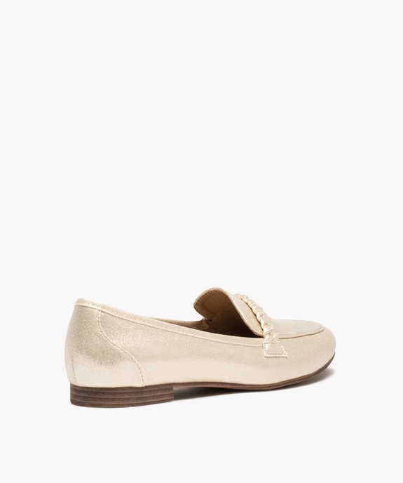 Mocassins femme unis à bride tressée vue4 - GEMO (CASUAL) - GEMO