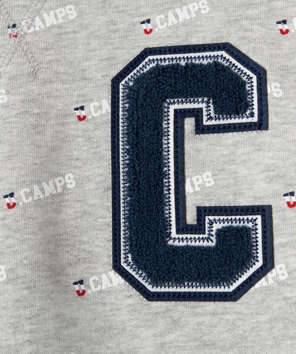 Sweat garçon imprimé avec lettre brodée – Camps United vue2 - CAMPS UNITED - GEMO