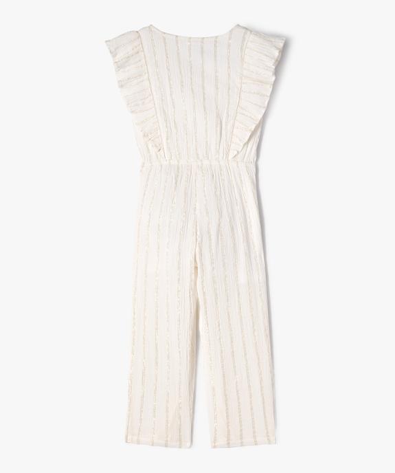 Combinaison pantalon à rayures pailletées fille vue3 - GEMO (ENFANT) - GEMO