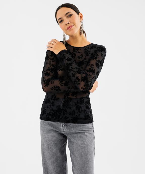 Tee-shirt col rond imprimé femme vue2 - GEMO(FEMME PAP) - GEMO