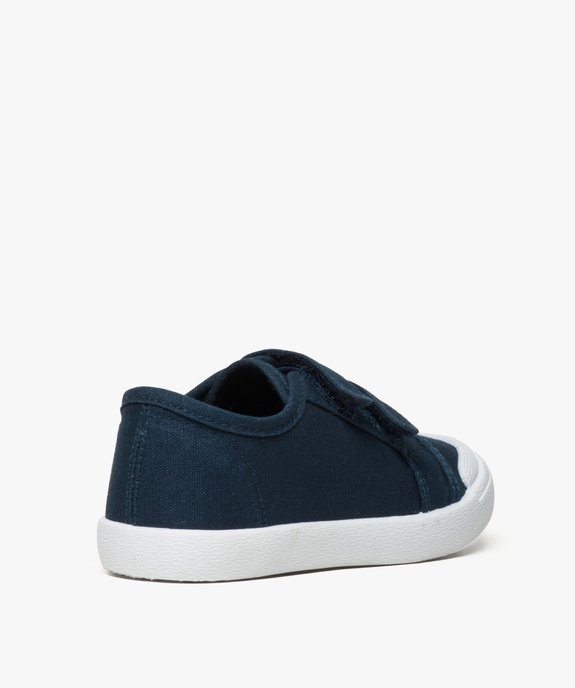 Baskets garçon en toile unie à scratchs et bout renforcé vue4 - GEMO (ENFANT) - GEMO