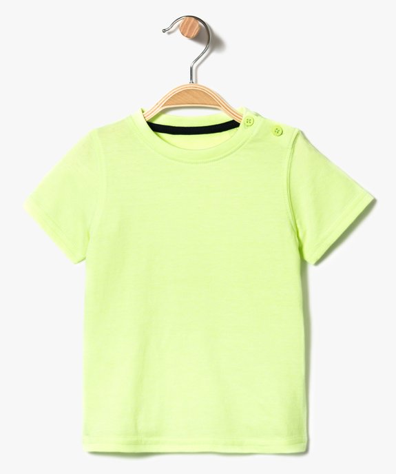 Tee-shirt uni à manches courtes vue1 - GEMO(BEBE DEBT) - GEMO