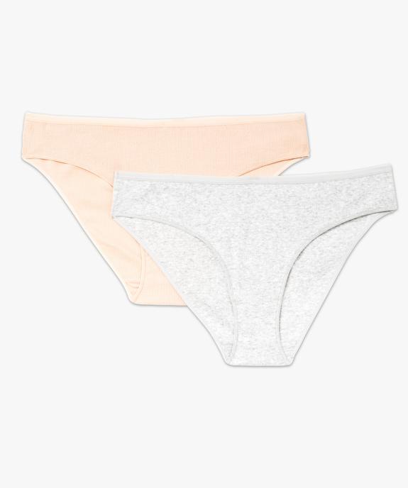 Culotte en maille côtelée femme (lot de 2) vue4 - GEMO 4G FEMME - GEMO