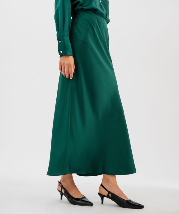 Jupe longue en matière satinée taille élastique femme vue3 - GEMO(FEMME PAP) - GEMO