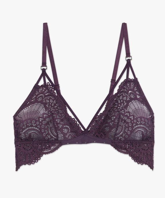 Soutien-gorge triangle sans armatures avec strass vue4 - GEMO(HOMWR FEM) - GEMO