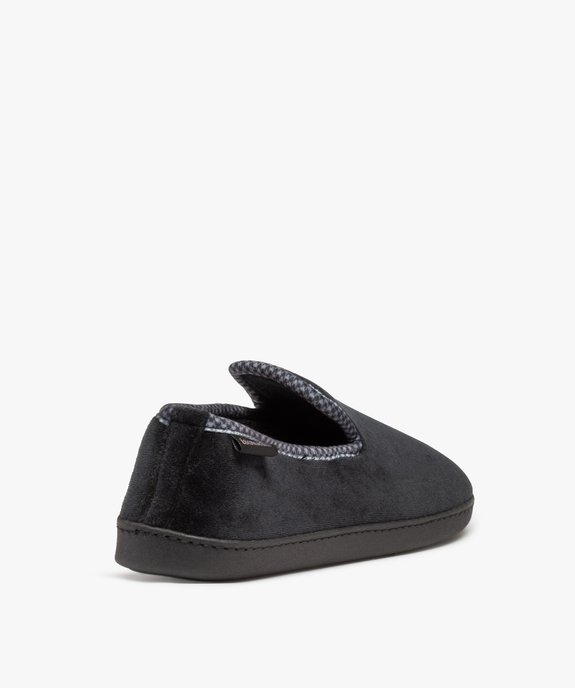 Chaussons homme style charentaises en velours - Isotoner vue4 - ISOTONER - GEMO