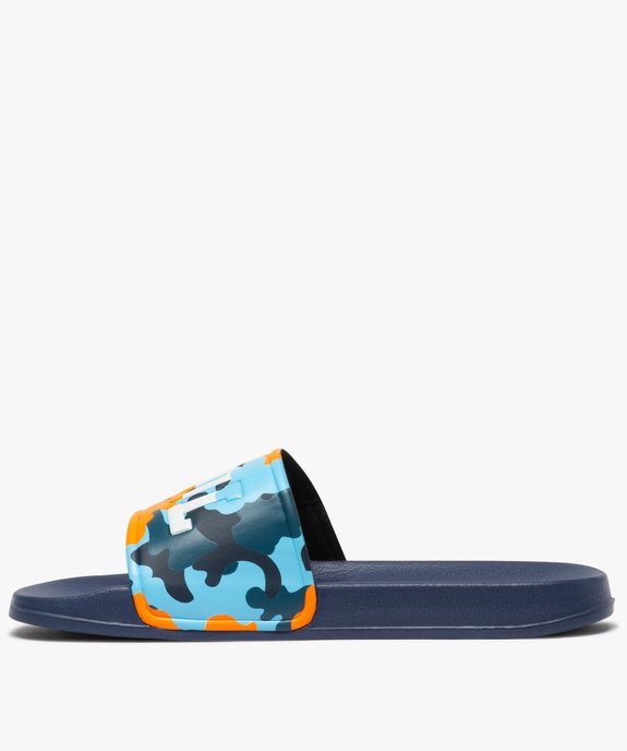 Mules de piscine garçon dessus camo fluo "Cool" vue3 - GEMO (ENFANT) - GEMO