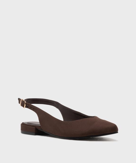 Escarpins slingback à motif léopard et talon plat femme - Follow Me vue2 - FOLLOW ME - GEMO