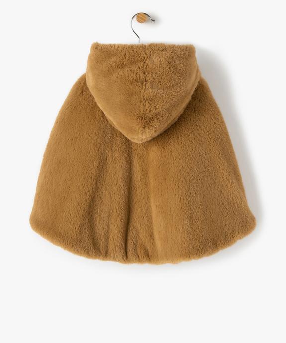 Cape bébé fille en maille peluche vue4 - GEMO(BEBE DEBT) - GEMO