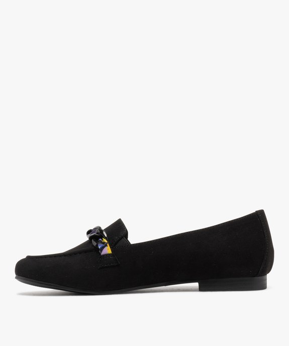 Mocassins slip-on en suédine avec chaine fantaisie femme - Valentina Baldano vue4 - VALENTINA BALDANO GEMO FORGOOD - GEMO
