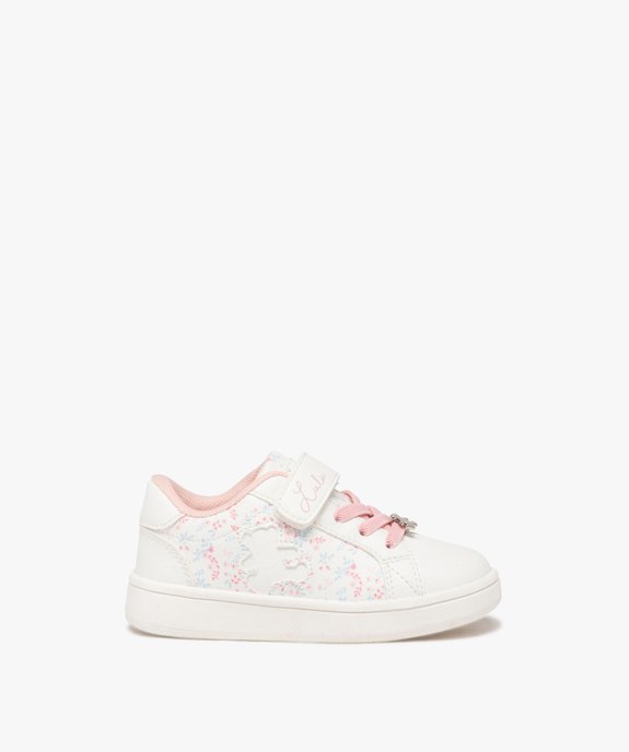 Baskets bébé fille à scratch motif Printemps - Lulu Castagnette vue1 - LULU CASTAGNETT - GEMO