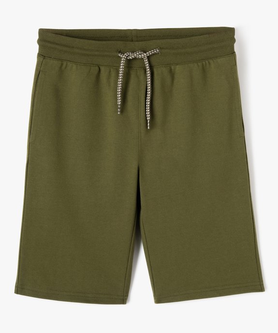 Bermuda en maille à taille élastiquée garçon vue1 - GEMO (JUNIOR) - GEMO