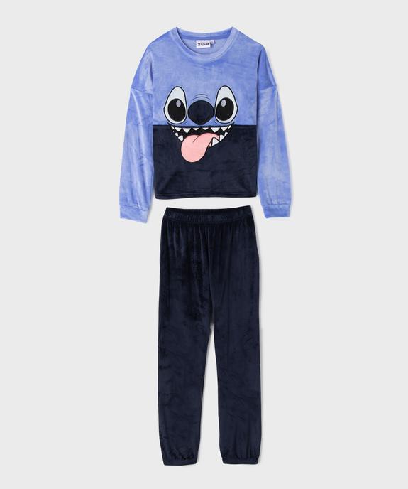 Pyjama en velours motif Stitch fille - Disney vue1 - LILO & STITCH - GEMO
